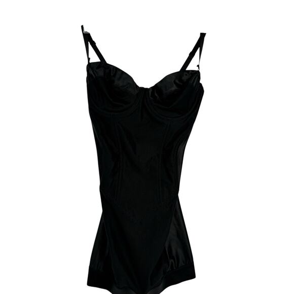 SHLIPPS By Smoothie Corset Body Slip Size 34C Black Underwire #4065 - Picture 1 of 13